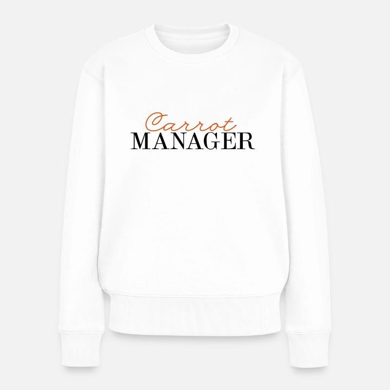 Carrot Manager 2C - Frauen Premium Bio Pullover - Weiß