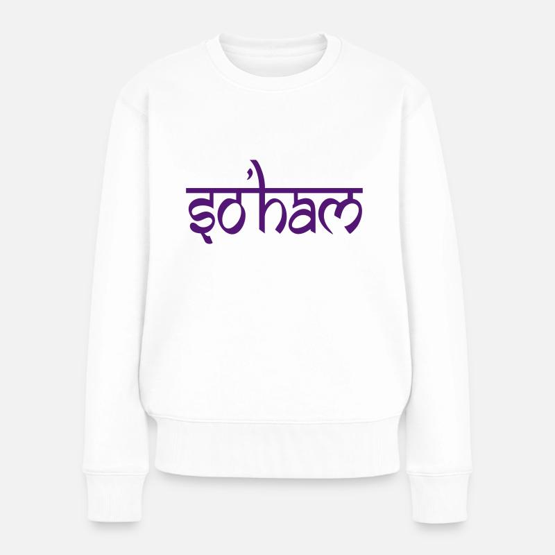 so'ham - Frauen Premium Bio Pullover - Weiß