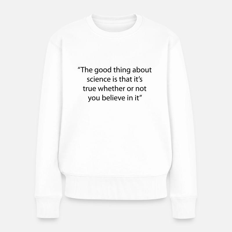 True science - Frauen Premium Bio Pullover - Weiß