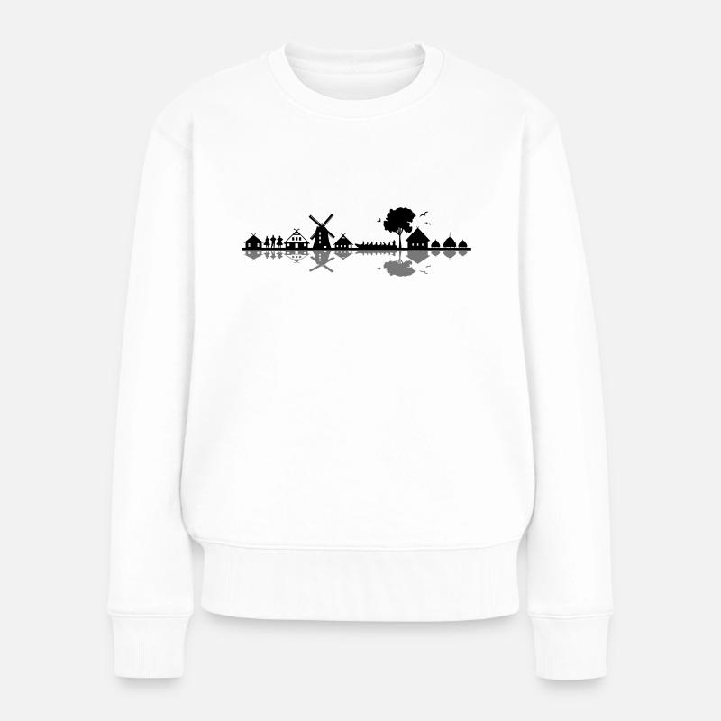 Landschaft - Spreewald - Frauen Premium Bio Pullover - Weiß