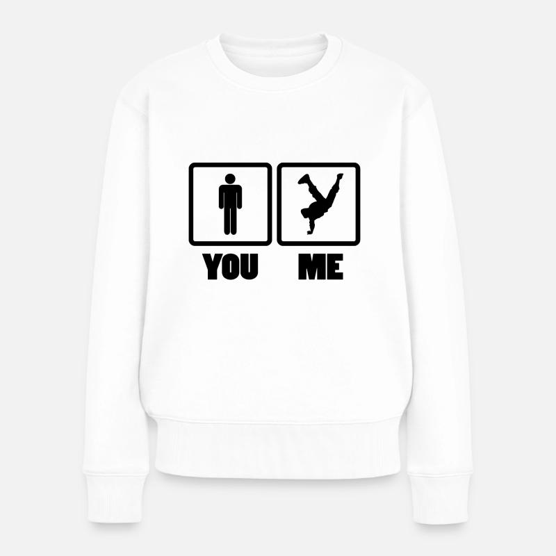 Breakdancer YOU ME Freeze - Pull Premium bio Femme - blanc