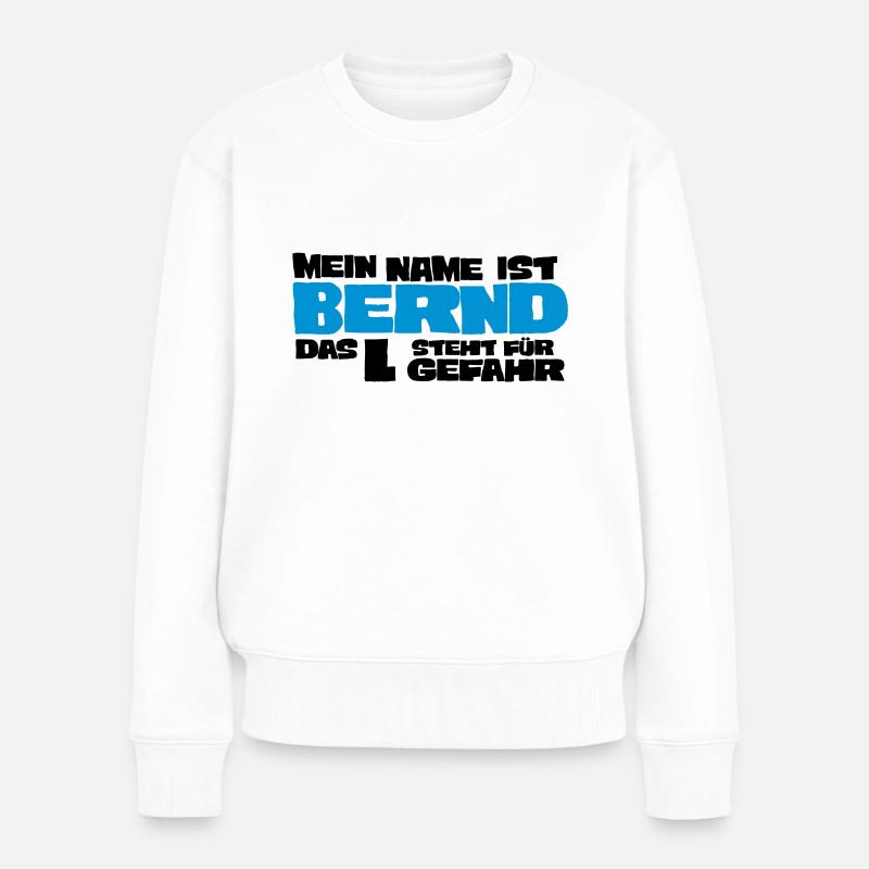 bernd - Frauen Premium Bio Pullover - Weiß