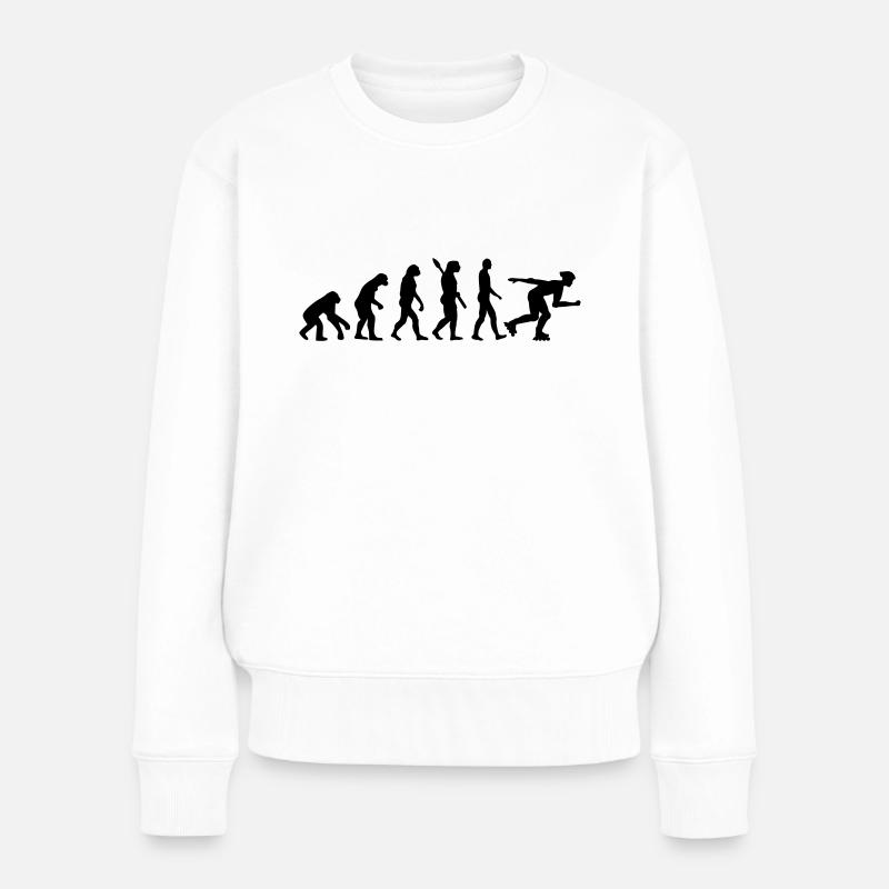 Evolution Inline Skating - Frauen Premium Bio Pullover - Weiß