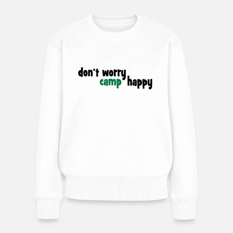 camping - Frauen Premium Bio Pullover - Weiß