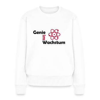 genie im wachstum - Frauen Premium Bio Pullover - Weiß - Vorne - Julia (174cm)