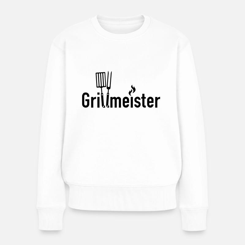 Grillmeister - Grillmaster - Frauen Premium Bio Pullover - Weiß