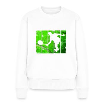Tennisspieler Tennis Sport - Pull Premium bio Femme - blanc - Devant - Julia (174cm)