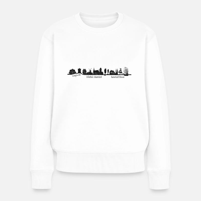 BREMEN OHZ WORPSWEDE - Pull Premium bio Femme - blanc