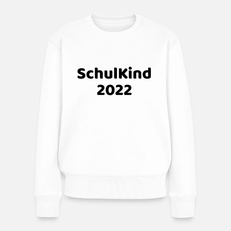 SCHULKIND 2022 - Frauen Premium Bio Pullover - Weiß
