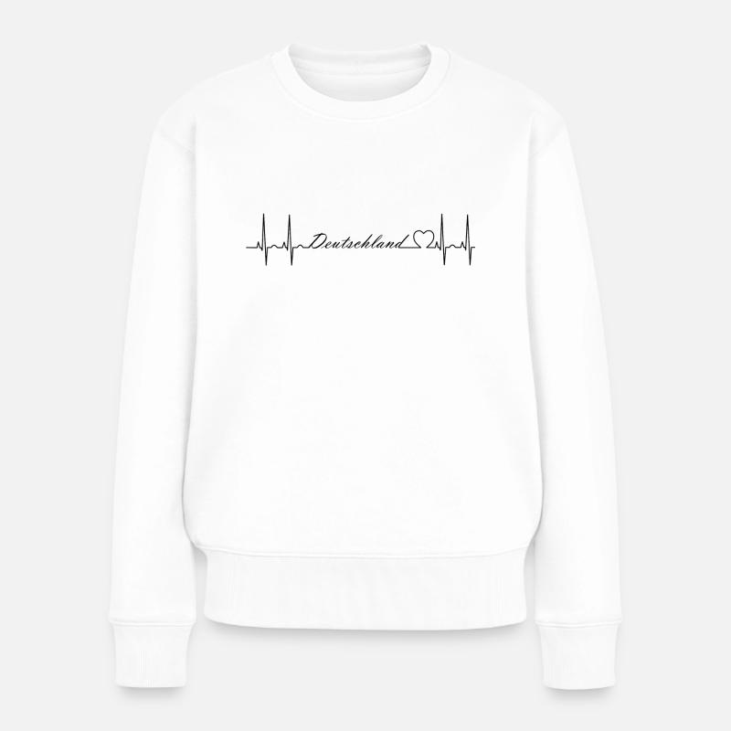 Deutschland - Frauen Premium Bio Pullover - Weiß