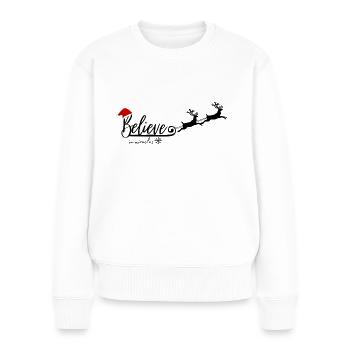 Believe in miracles - Women's Premium Organic Jumper - white - Front - Julia (174cm)