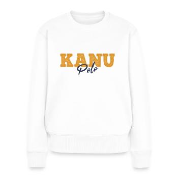 Kanupolo Kanu Polo Slogan - Frauen Premium Bio Pullover - Weiß - Vorne - Julia (174cm)