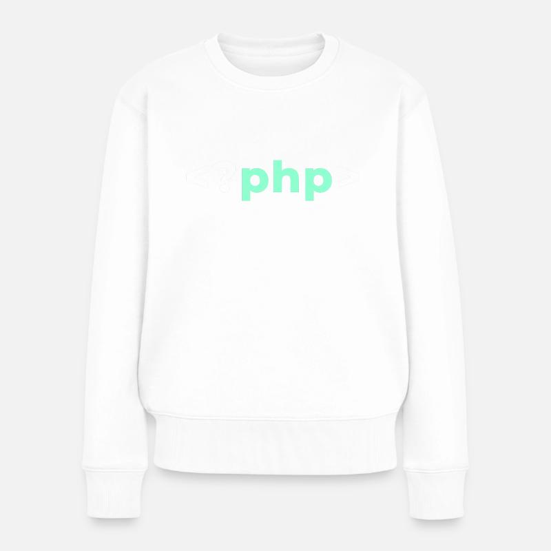 Chemise de développeur de logiciel de programmeur PHP - Pull Premium bio Femme - blanc