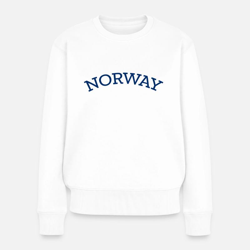 Norway - Norge - Norwegen - Scandinavia - Frauen Premium Bio Pullover - Weiß