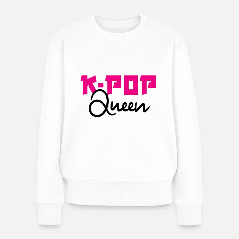 K-Pop Queen Musique pop coréenne - Pull Premium bio Femme - blanc
