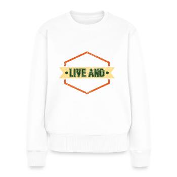 Journée écologique Earth Planet Save Earth - Pull Premium bio Femme - blanc - Devant - Julia (174cm)