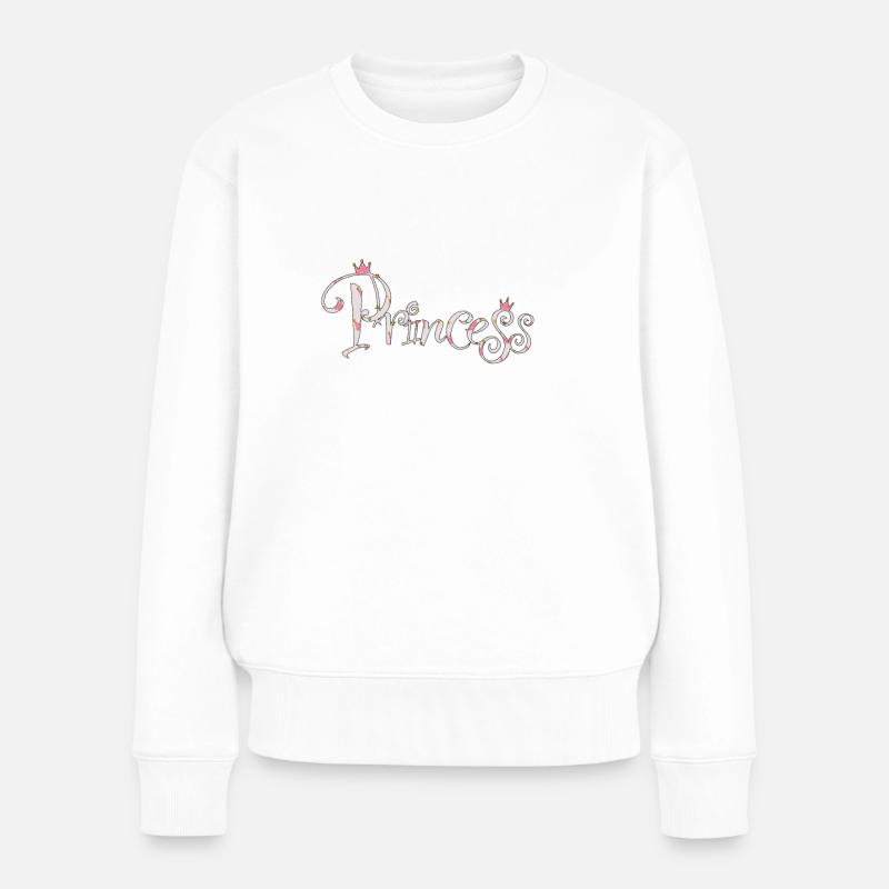 princess - Frauen Premium Bio Pullover - Weiß