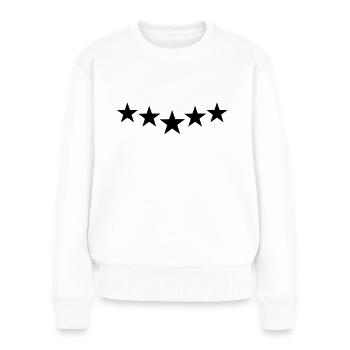 black stars - Pull Premium bio Femme - blanc - Devant - Julia (174cm)