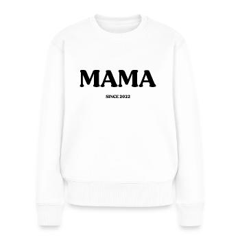 Maman depuis 2022 - Design noir - Pull Premium bio Femme - blanc - Devant - Julia (174cm)