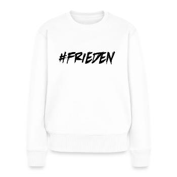 Frieden Freiheit Peace Weltfrieden Ukraine - Frauen Premium Bio Pullover - Weiß - Vorne - Julia (174cm)