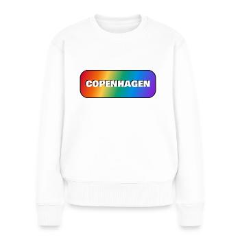 COPENHAGUE RAINBOW HAPPY PRIDE - Pull Premium bio Femme - blanc - Devant - Julia (174cm)