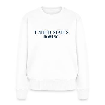 United States Rowing - Row Boat - Rower - USA - Frauen Premium Bio Pullover - Weiß - Vorne - Julia (174cm)