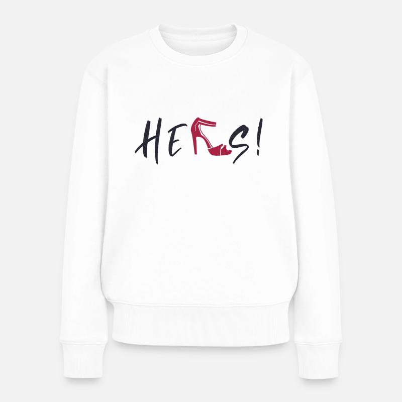 Hers - Frauen Premium Bio Pullover - Weiß