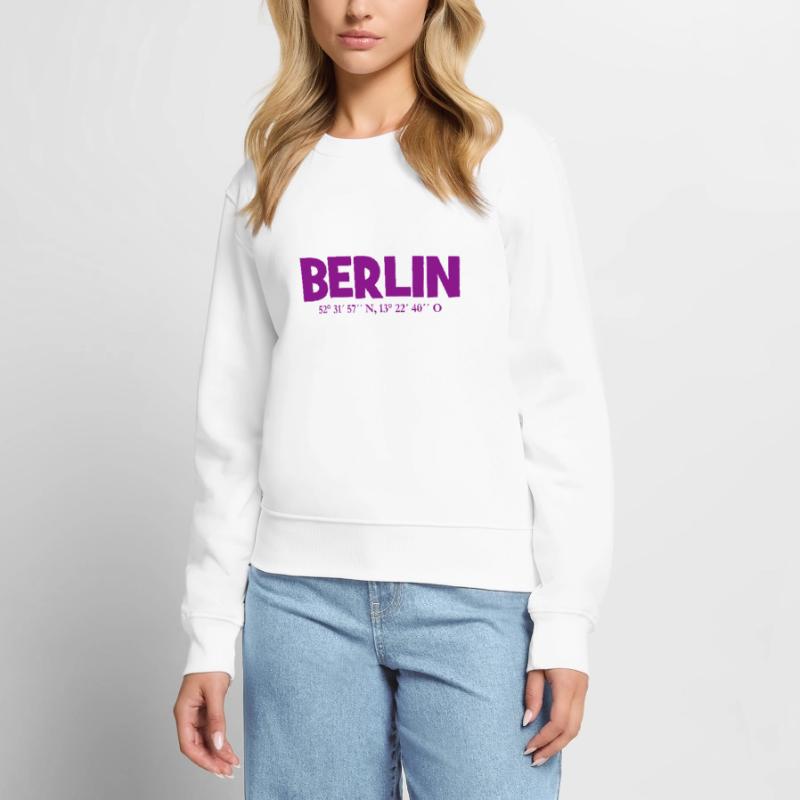 Berlin coordinates - Latitude - Longitude Women's Premium Organic Jumper
