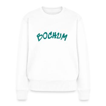 Bochum - Deutschland - Germany - Ruhrpott - Frauen Premium Bio Pullover - Weiß - Vorne - Julia (174cm)