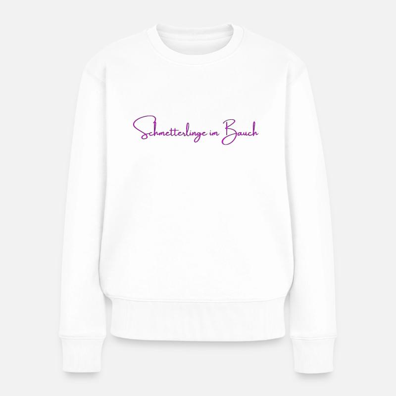 Papillons dans l’estomac - Pull Premium bio Femme - blanc