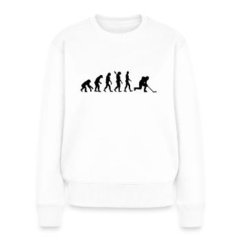 Evolution Eishockey - Frauen Premium Bio Pullover - Weiß - Vorne - Julia (174cm)