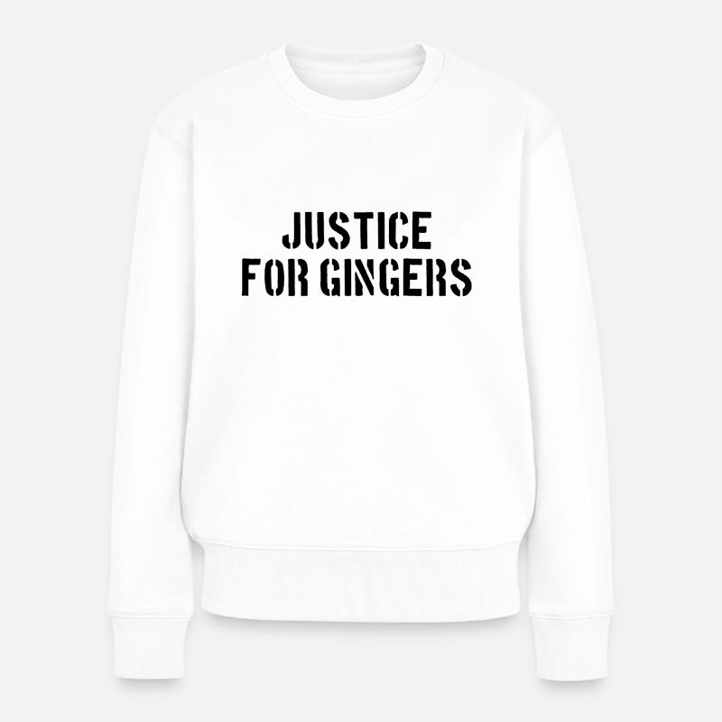 Justice For Gingers - Spruch Rothaarige Lustig - Frauen Premium Bio Pullover - Weiß