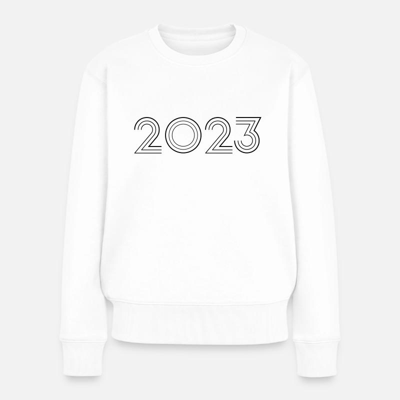 2023 - Frauen Premium Bio Pullover - Weiß
