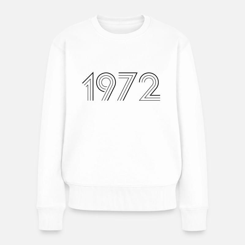 1972 - Frauen Premium Bio Pullover - Weiß