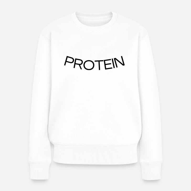 Protein Design - Frauen Premium Bio Pullover - Weiß