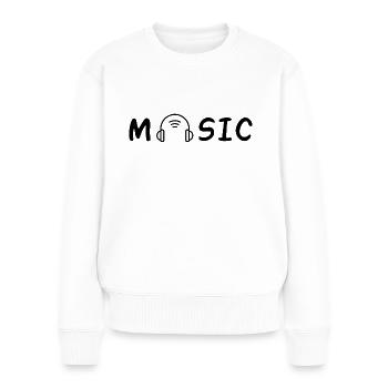 Music - Frauen Premium Bio Pullover - Weiß - Vorne - Julia (174cm)