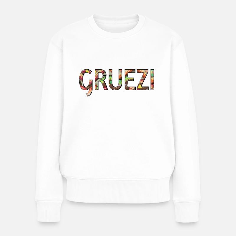 GRUEZI - Frauen Premium Bio Pullover - Weiß
