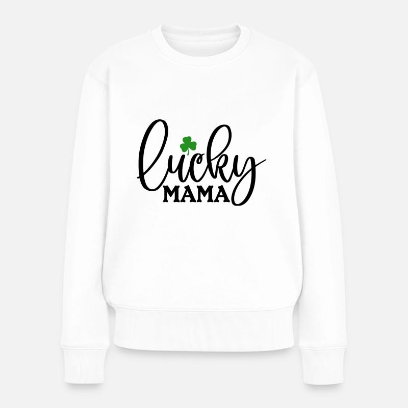 Maman chanceuse - Pull Premium bio Femme - blanc