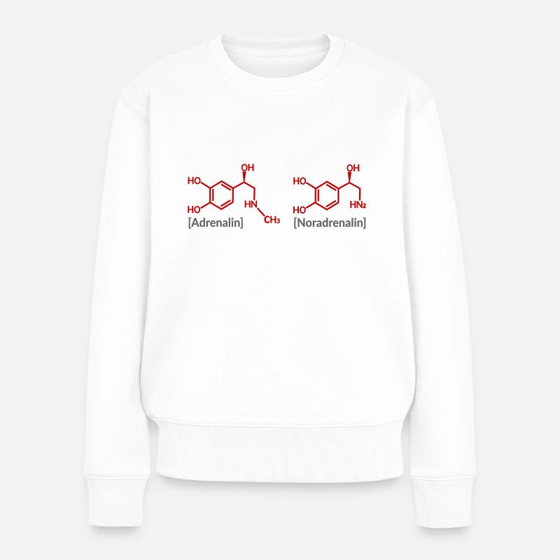Katecholamine - Frauen Premium Bio Pullover - Weiß