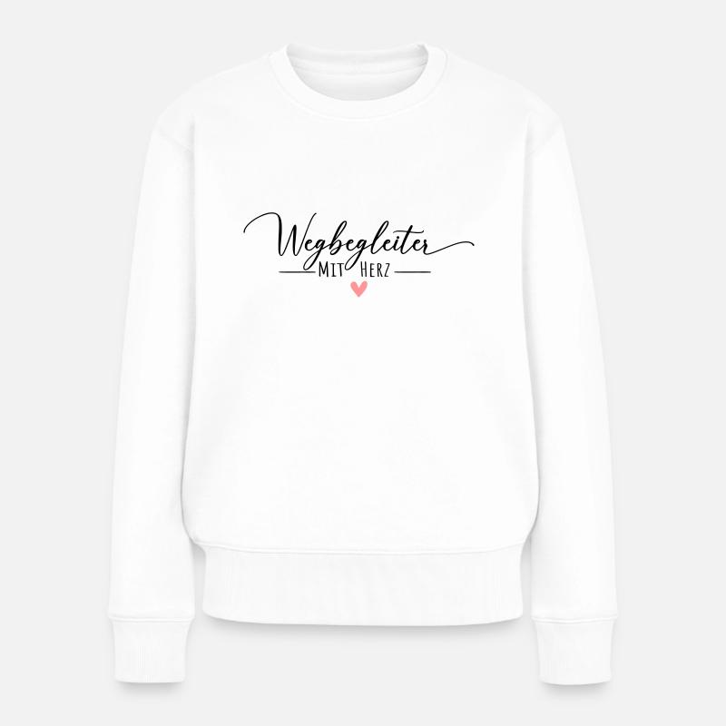 Wegbegleiter mit Herz - Frauen Premium Bio Pullover - Weiß