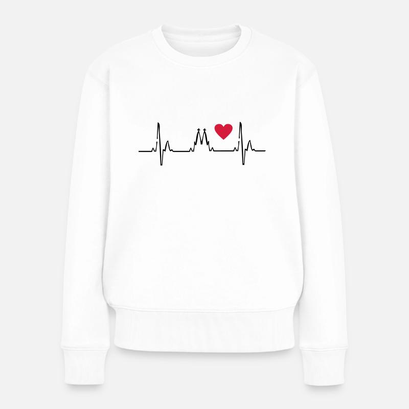 Köln - Frauen Premium Bio Pullover - Weiß