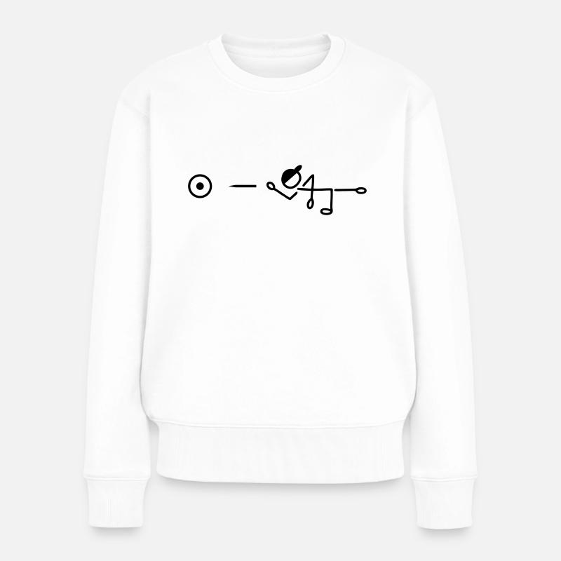 Dart Zielscheibe - Frauen Premium Bio Pullover - Weiß