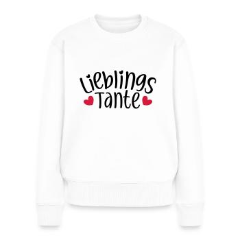 Lieblingstante Beste Tante Geschenk Neffe Nichte - Frauen Premium Bio Pullover - Weiß - Vorne - Julia (174cm)
