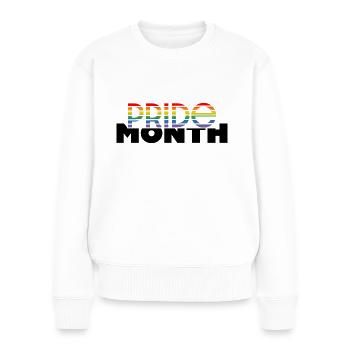 Mois de la fierté - Pull Premium bio Femme - blanc - Devant - Julia (174cm)