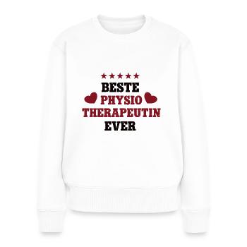 Beste Physiotherapeutin Frau Physiotherapie Physio - Frauen Premium Bio Pullover - Weiß - Vorne - Julia (174cm)
