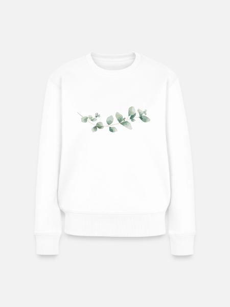 Eukalyptus - Frauen Premium Bio Pullover - Weiß