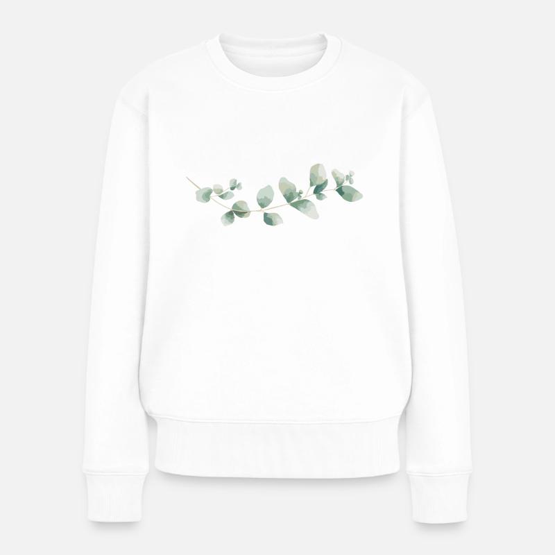 Eukalyptus - Frauen Premium Bio Pullover - Weiß