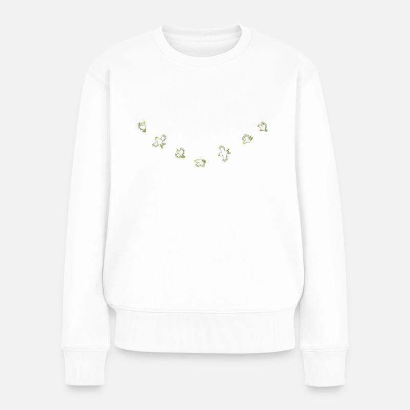 Birdies - Frauen Premium Bio Pullover - Weiß