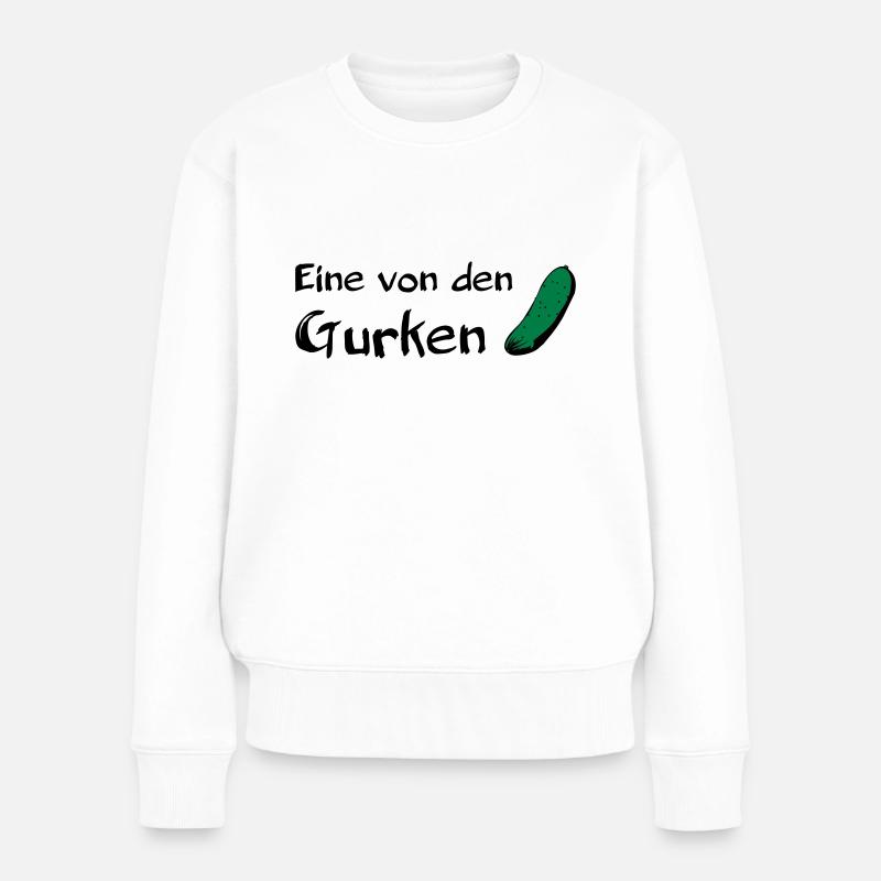 Eine von den Gurken - Frauen Premium Bio Pullover - Weiß