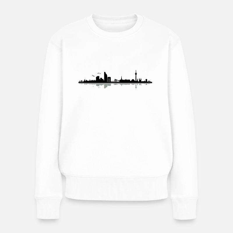 Dusseldorf Skyline - Pull Premium bio Femme - blanc